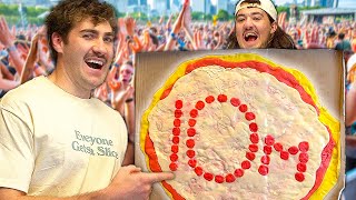 I Surprised Airrack with a Giant Candy Pizza [upl. by Kenton629]