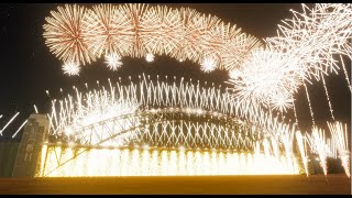 Sydney NYE 2022 Fireworks  FWSim Full Show Complete [upl. by Batholomew]