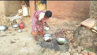 Spicy potato Recipe in Grandmas Village style country Street foodVillage cooking official [upl. by Botzow]