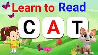 CVC Words  CVC Words for Kids  English for toddlers  Learn to read words [upl. by Granniah]