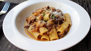 Pasta alla Genovese  Rigatoni with GenoveseStyle Meat Sauce [upl. by Ahsinahs162]