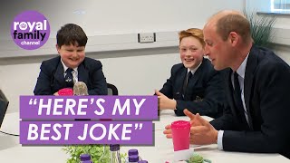 Prince Williams Knock Knock Joke Has School Kids Giggling [upl. by Vas943]