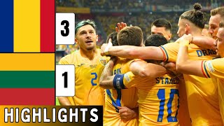 Romania vs Lithuania 31 EXTENDED HIGHLIGHTS  UEFA Nations League [upl. by Fitz599]