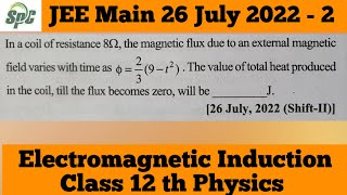 In a coil of resistance 8 ohm the magnetic flux due to an external magnetic field varies with time [upl. by Petras737]