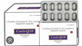 Covit Q10 Capsule LCarnitine Coenzyme Q Zinc Lycopene amp Astaxanthin Capsules [upl. by Moriyama347]