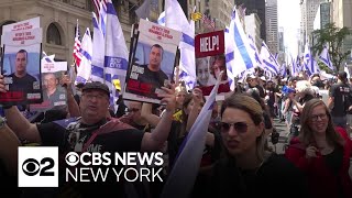 Tens of thousands participate in Israel Day on Fifth Parade in NYC [upl. by Hinda681]