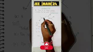 💪 JEE Main24 PYQ  no of Stereo isomers 🔥🔥🔥shorts iitjee jeemains boards [upl. by Kincaid]