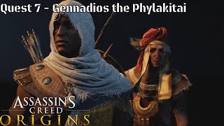 Assassins Creed Origins Quest 7 Gennadios the Phylakitai PS4 [upl. by Nwahsiek]