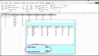 VBA code  How to sum column in listbox Userform Microsoft Excel VBA [upl. by Bonilla735]