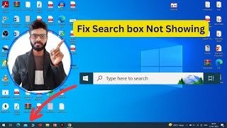 Window 10 EnableDisable Search  Search box hiden issue Fix 100  working [upl. by Giana]