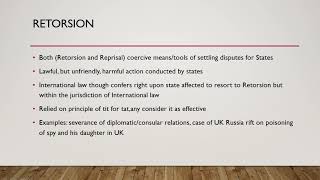 Reprisal and Retorsion concept in international law using Naulila case study [upl. by Goldshlag]