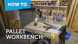 How to make a DIY workbench with pallets [upl. by Renner]