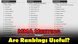 MMA Meeting Snippet Are Rankings Obsolete [upl. by Kier717]