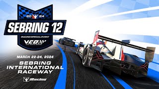 The iRacing 12 Hours of Sebring  Sebring International Raceway  Part 2 [upl. by Eyllib]