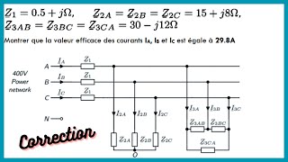 Correction Examen SYSTEME TRIPHASE  METHODE 1 [upl. by Valdes]