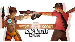 TRACER VS SCOUT  Rap Battle Lyrics video Song By JT Music [upl. by Tzong802]