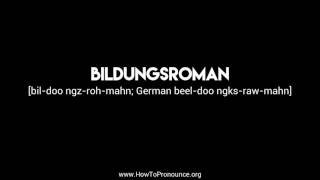 How to Pronounce quotbildungsromanquot [upl. by Aiyram845]