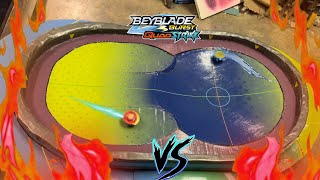 Tidal Pandora VS Xiphoid Xcalius  Beyblade Burst QuadStrike Battle  Tetra Stadium [upl. by Eudoxia478]