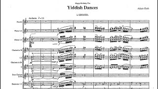 Score Yiddish Dances  Adam Gorb for wind orchestra [upl. by Inoy]