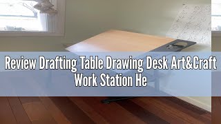 Review Drafting Table Drawing Desk ArtampCraft Work Station Height Adjustable Tilting Tabletop Craft T [upl. by Boggers]