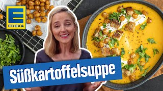 Süßkartoffelsuppe I Veganes schnelles Herbstgericht [upl. by Erihppas]