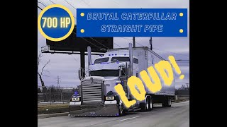 LOUD 700HP CAT BRUTAL EXHAUST  LOUDEST KW W900  JAKING SHIFTING AND MAKING THAT NOISE  ASMR [upl. by Duquette]