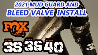 2021 FOX 38 AIR BLEED VALVE AND MUD GUARD fender INSTALL HOW TO [upl. by Trakas]