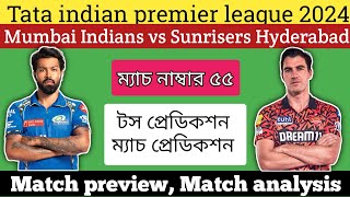 Mi vs Srh match prediction  ipl 2024 match no 55 Mi vs Srh match prediction  toss prediction [upl. by Weintrob]