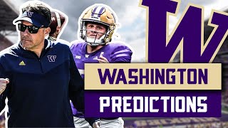 Washington Huskies Football 2024 In Depth Record Prediction [upl. by Einimod]