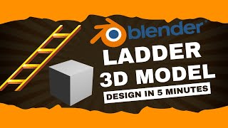 Blender Tutorial  Design a 3D Ladder  Array Modifier  English [upl. by Kaja]