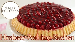 HimbeerPuddingKuchen  Obstkuchen mit Pudding  Rezept von Sugarprincess  vegan und klassisch [upl. by Corella]