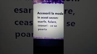 Ce accesorii sunt la moda in sezonul toamnaiarna 20242025 episodul 4 [upl. by Eeima604]