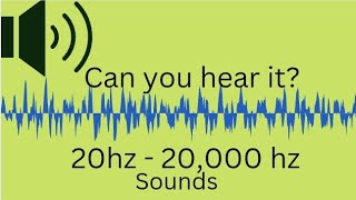 20 Hz  20000 Hz sound Can you hear it 20hz 20000hz sound [upl. by Leiuqese]