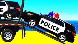 POLICE SUV CARS Transportation in Cartoon for Children and Colors for Kids Nursery Rhymes [upl. by Stevana]