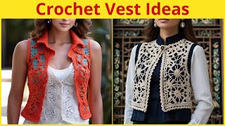 Transform Your Look with Crochet Vests Crochet Vest Idea [upl. by Sabas402]