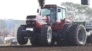 Case IH Magnum 7110 aka quotRED THUNDERquot Pulling The Heavy Sledge Down the Lane  Tractor Pulling [upl. by Lattimer]