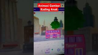 Membuat animasi dengan blok koding di scratch shorts animasi [upl. by Alyakcim]