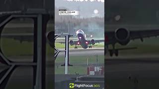 Plane Aborts Landing at Last Minute in High Winds [upl. by Enitsugua]