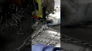 Snow chains being processed [upl. by Anuahsar]