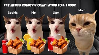 Cat MEMES Roadtrip Compilation Full 1 Hour [upl. by Relyk]