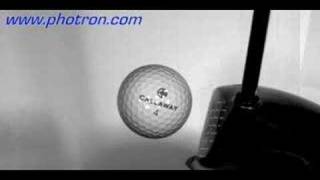 Hispeed video of a golf ball compressed by driver [upl. by Espy]