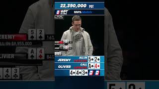 A 22390000 Pot and a Card Away From Winning The Title shorts [upl. by Inamik]