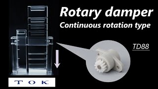 Rotary dampers  Continuous rotation type that closes slowly during free fall  TOK Inc [upl. by Enilesor491]