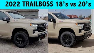 2022 LT Trail Boss Refresh 18s vs 20s  Rims [upl. by Voleta]