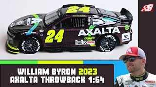 NASCAR DIECAST REVIEW William Byron 2023 Axalta Throwback 164 [upl. by Ahsilrae]