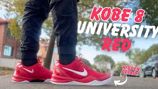 Can You Wear KOBES As LIFESTYLE SNEAKERS  Kobe 8 Protro University Red UnboxingReviewOn Feet [upl. by Radke]