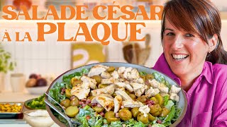 SALADE CÉSAR AU POULET GRILLÉ À LA PLAQUE [upl. by Mulloy]