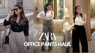 ZARA Office Pants Haul  Formal Pants amp Trousers You Must Have  Sana Grover [upl. by Cia182]