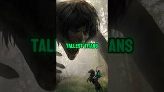 Top 5 tallest Titans in attack on titan aot anime [upl. by Tamara]