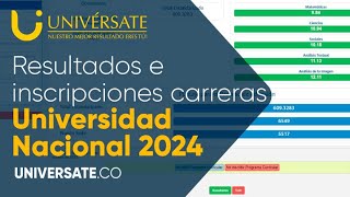 Paso a paso de como consultar resultados y realizar inscripción carreras Universidad Nacional [upl. by Yeleen490]